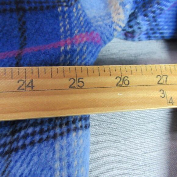 So Jacket Women Size XL Blue Plaid Flannel Shirt Shacket Granny Cabincore Ranch - Picture 5 of 7